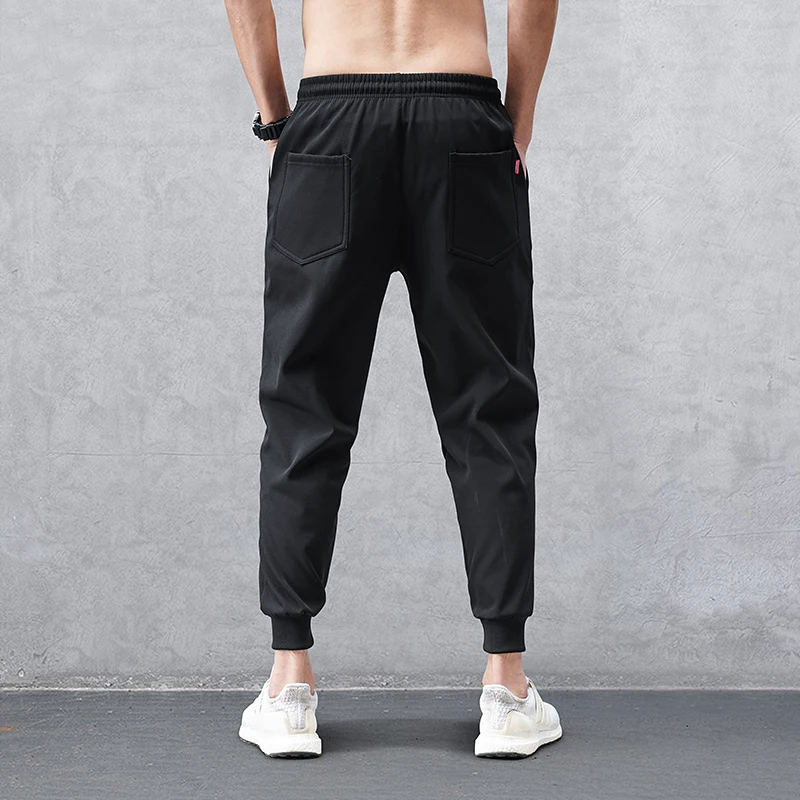 

Men Pants Sportswear Joggers Beam Men's Fitness Casual Ankle-Length Mens Trousers Men Elastic Waist Casual Streetwear Clothes