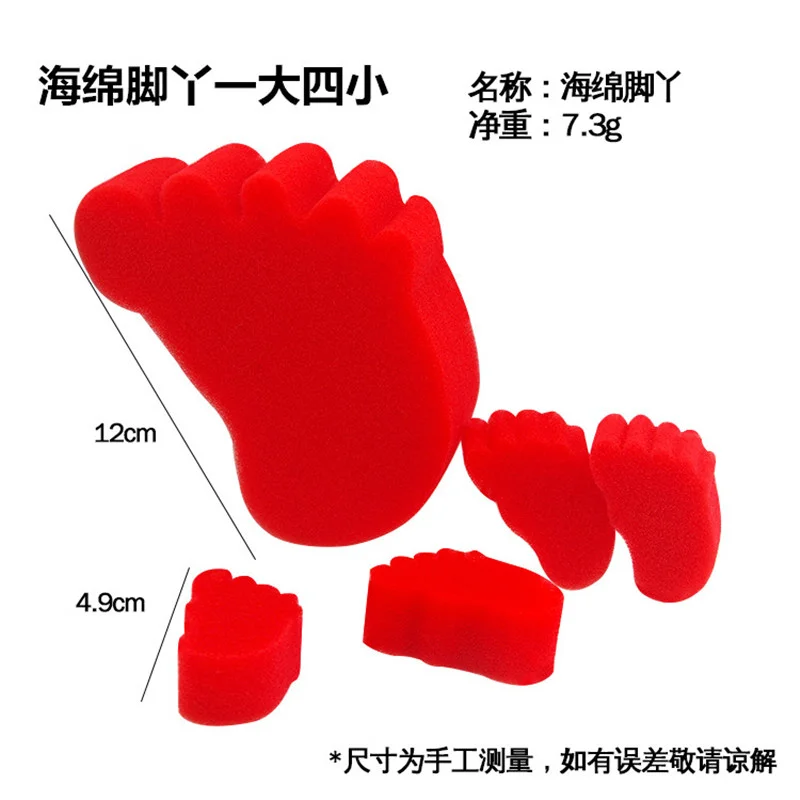 

Sponge Hearts (one big and four small)