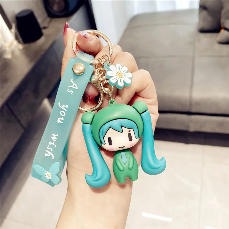 Подвесная веревка для девочек фигурка героя мультфильма Мику брелок подвеска