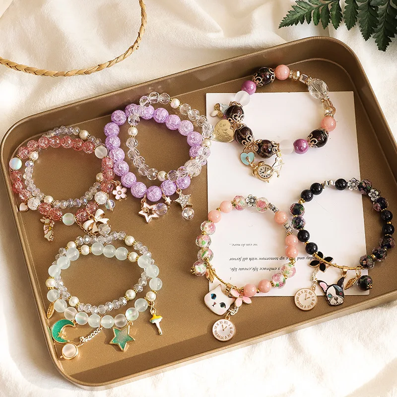

Fashion female simple crystal bracelet sisters bracelet wild bracelet hot sale
