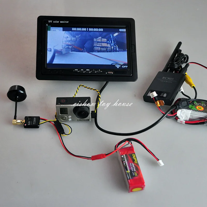 RC 5 8G 32ch 600mw супер мини передатчик TX с грибной антенной Телеметрия для Gopro Hero3/4 Mobius