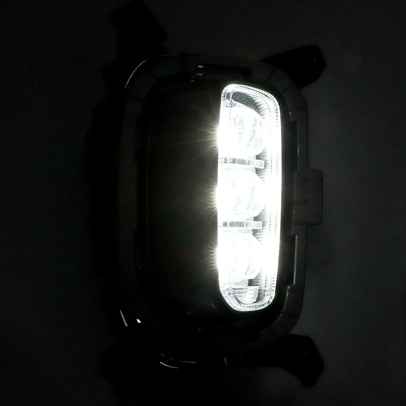 

2Pcs Car Daytime Running Lamp Daylight Driving Fog Lights LED Vehicle Modification for Kia KX3 Seltos 2020