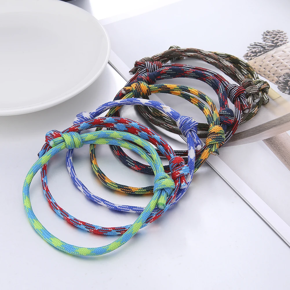 Fishhook 8pcs For Man Woman Lover Family Sister Couple Friend Bohemia Boho Hand made Strap Colorful Nylon Bracelet Gift Jewelry | Украшения