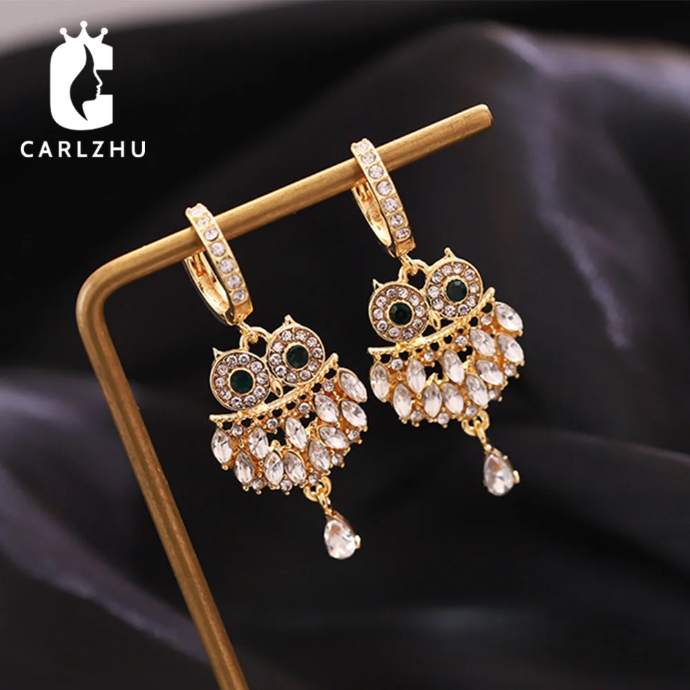 Женские серьги подвески в виде совы|Серьги-подвески| |