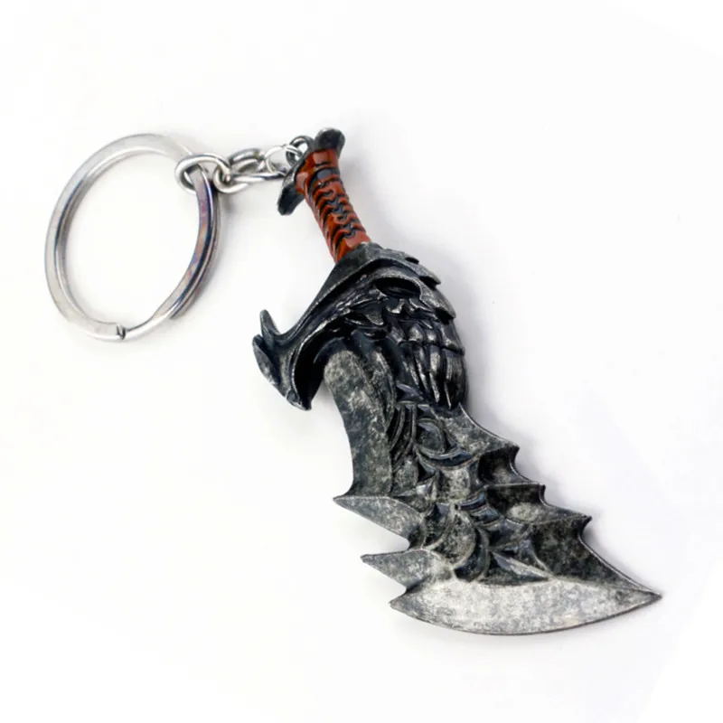 antique black Игра God of War Kratos Chaos Blade брелок Подвеска для ключей ювелирные изделия для мужчин и женщин автомобильные аксессуары для ключей - Цвет: antique black