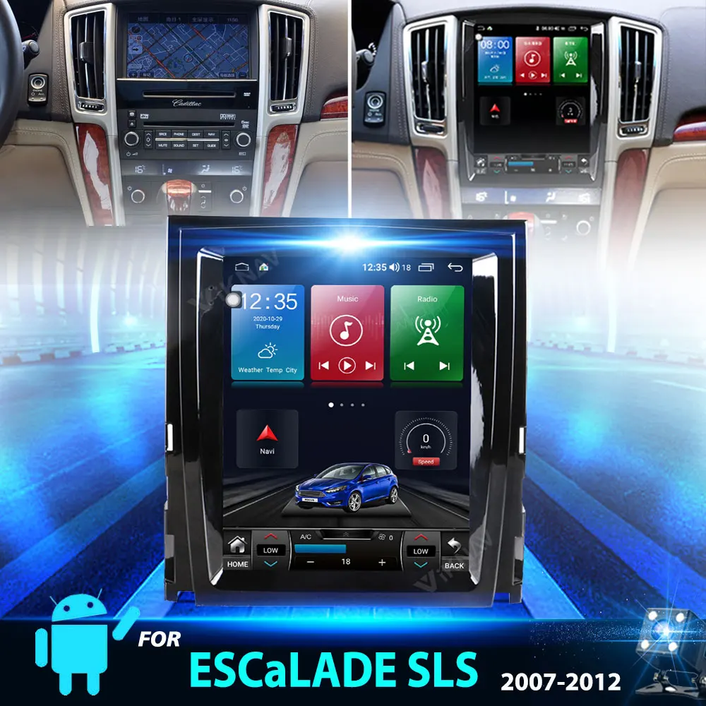 

2din Android 10 Radio For Cadillac Escalade SLS 2007 - 2012 Car Auto Vertical Screen GPS navigation Multimedia Video Player