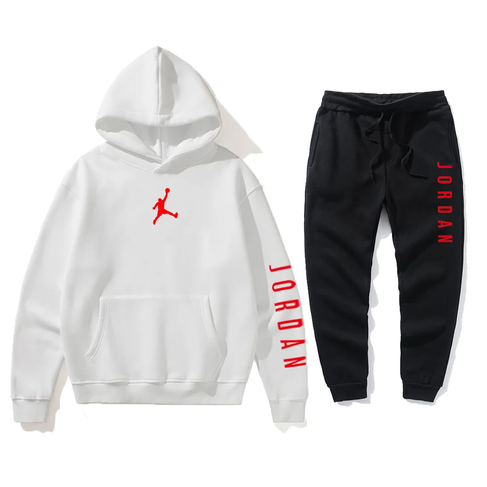 

2021 new brand clothing men's spring and autumn hot sale men's pullover hoodie + pants two-piece casual sportswear for men