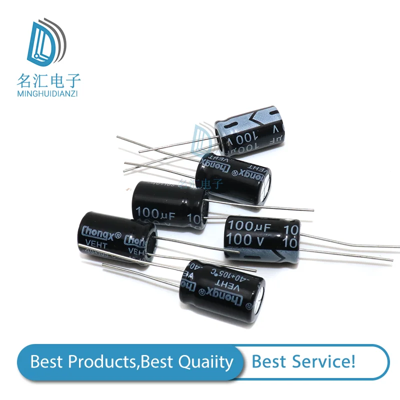 10 шт. 100V100UF 10*17 мм 100V 100 мкФ 10x17mm Алюминий электролитические конденсаторы DIP |