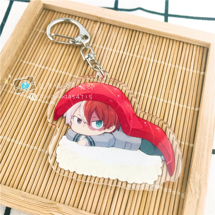 Аниме брелок My Boku no Hero Academy Todoroki Shoto Bakugou катсуки милые суши Косплей акриловый с