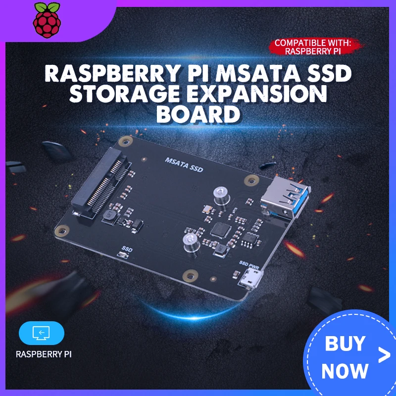 Плата расширения для SSD-накопителя Raspberry Pi mSATA X850 V3.1 USB 3,0, модуль платы расширения для Raspberry Pi 3 Model B +(Plus)/3B/2B
