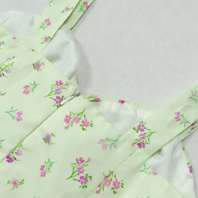 

Women's Summer Floral Print Sleeveless Strap Midi Dresses Party Club Sexy Backless Elegant Slit Dress Women 2021