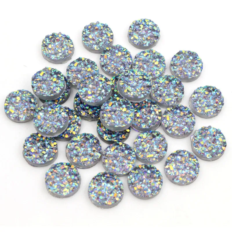 Модные 40 шт 8 мм 10 12 Ледяной Синий Фиолетовый цвет натуральный рудный стиль