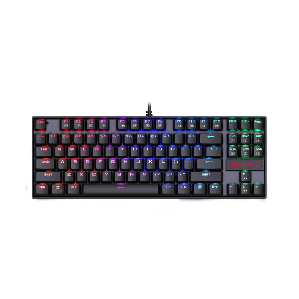 Механическая клавиатура Redragon K552 Kumara RGB проводная игровая с 87 клавишами и