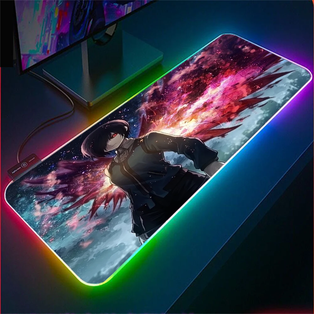 

MairuigeRGB Sword Art Online Kawaii Самые продаваемые игровые аксессуары коврик для мыши Xxl LED40x90 стол можно настроить