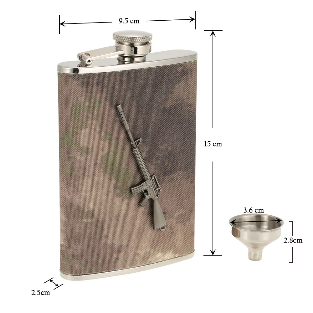 5 Color Stainless Steel Hip Flask with Small Funnel Outdoor Camping Alcohol Liquor Wine Flagon Mini Bottle Birthday's Gift | Дом и сад