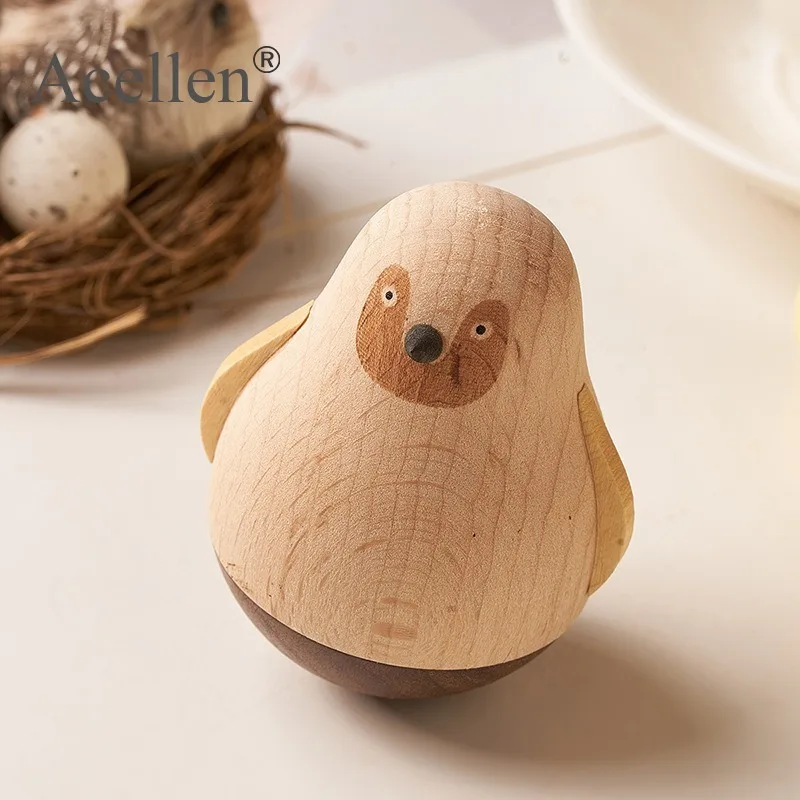 Скандинавский милый креативный Деревянный Маленький стаканчик с животными