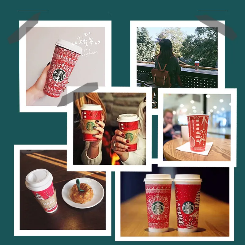 50 шт красный одноразовый Бумажный стаканчик 400 мл/500 мл подарок для