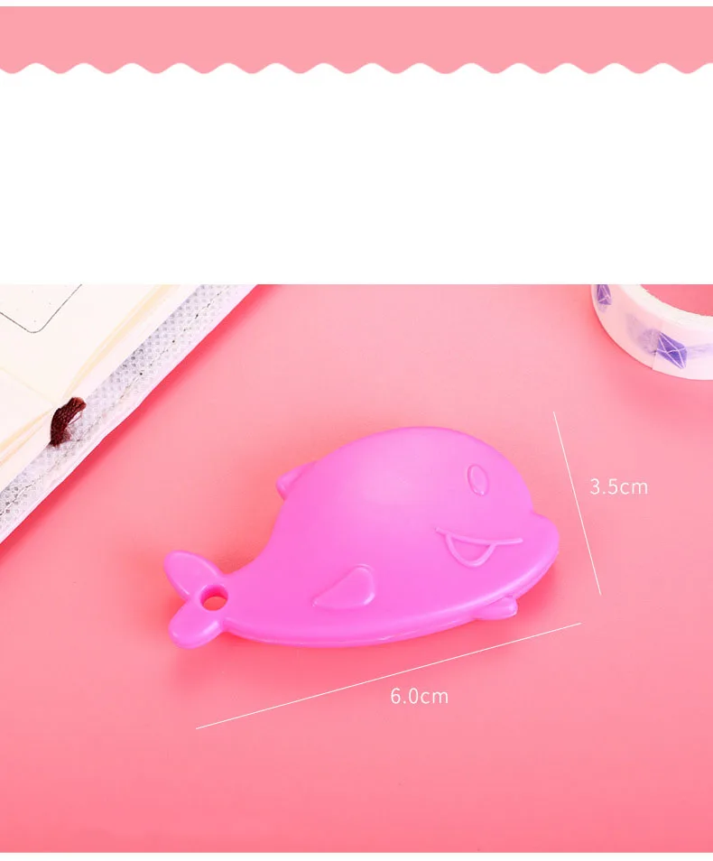 1 шт. маленький универсальный нож карамельных цветов в форме Кита открывающийся