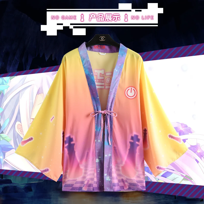Шифоновое пальто для косплея из аниме No Game Life банные халаты пижамы плащи унисекс