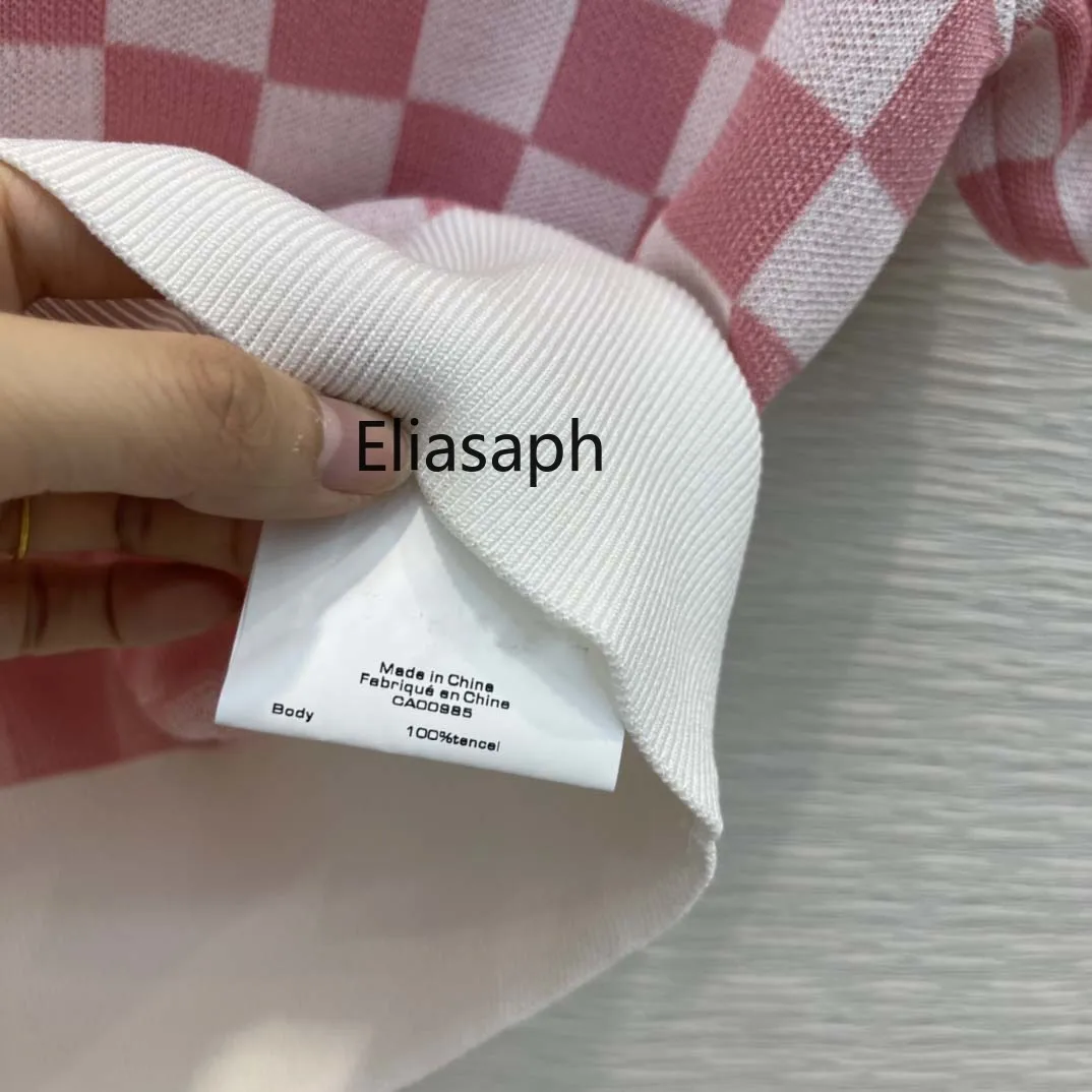 

Fashion Sweet Plaid Tops for Women Summer 2021 New High-end Brand Lapel Short Sleeve Tshirts Top Quality Tencel Short Tops Lady