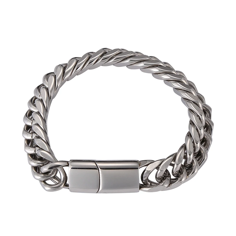 

New Men's Stainless Steel Cuban Bracelet Can Give Fashion Jewelry GS0048