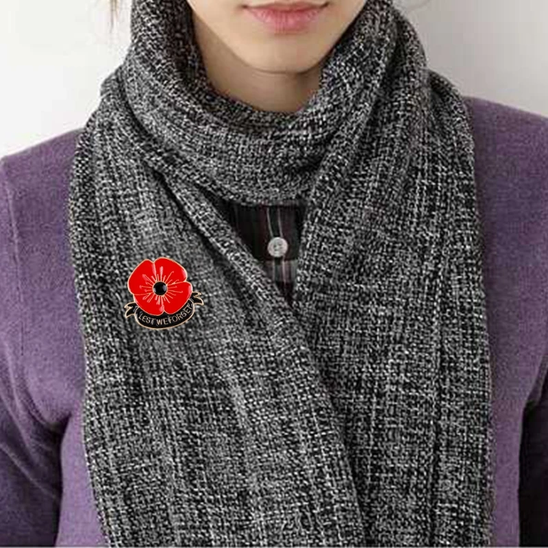 

Premium Handmade Poppy Lapel Pin Brooch Badge Lapel Badge Clip Flower Red Black Poppy Brooch Pin Lest We Forget Pin