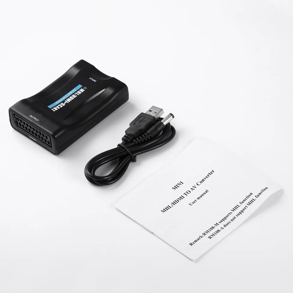 HD 1080P Переходник HDMI-scart видео и аудио адаптер универсальный конвертер для tv DVD Box