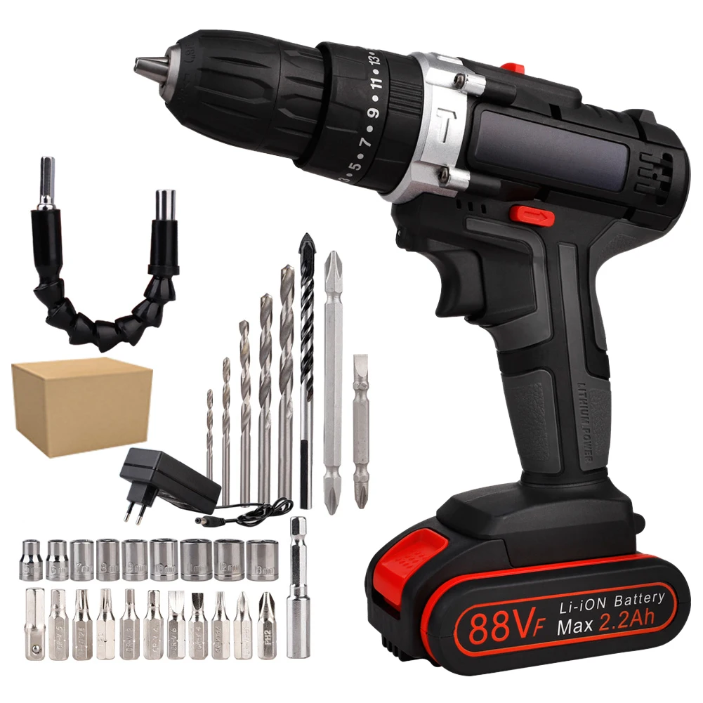 20/21V двойной Скорость Аккумуляторная дрель драйвер комплект с Перезаряжаемые