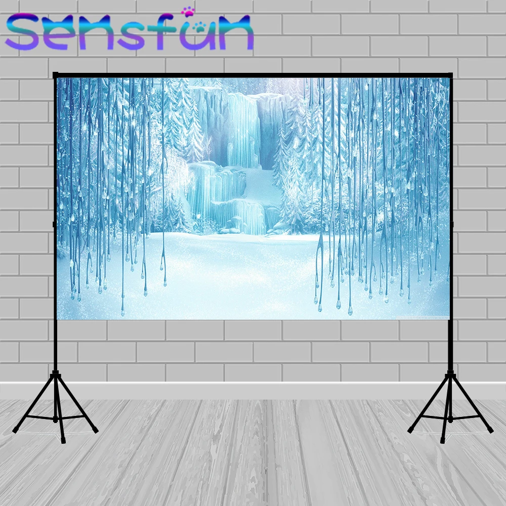Сосульки горой Сказка Фон фотографии принцессы зимний фон для фотографирования