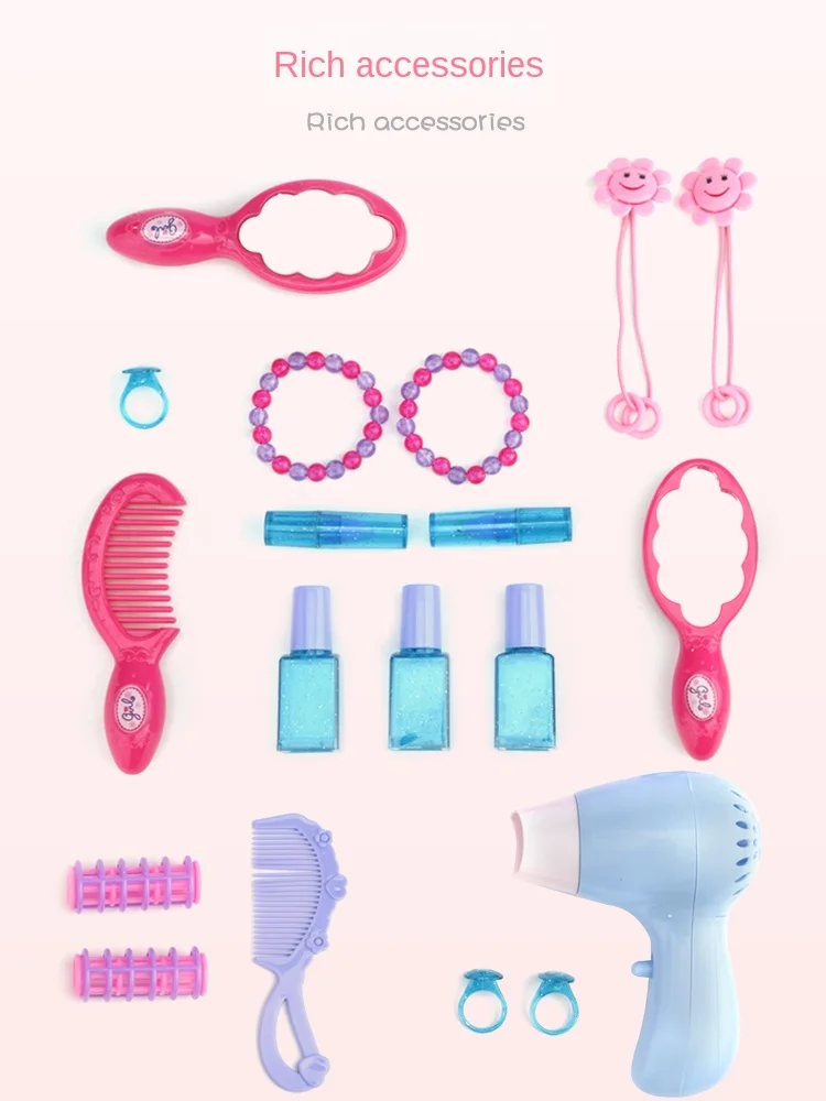 Детские игрушки для девочек игровой дом туалетный столик коробка макияжа