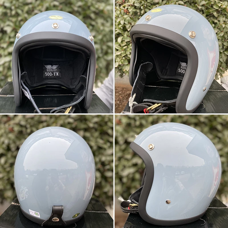 

TT&CO 500TX Japanese Motorcycle Helmet Cafe Racer Helmet Fiberglass Shell Light Weight Vintage Casque Scooter Casco Moto Jet