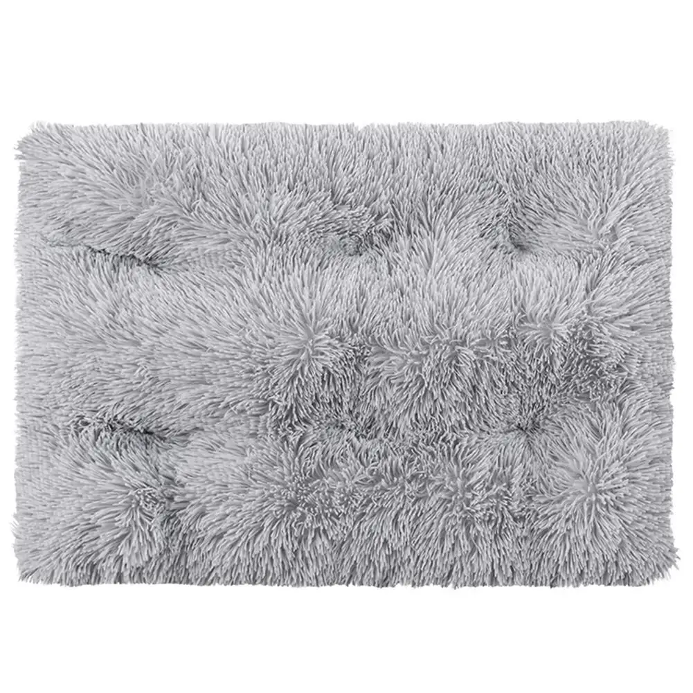 

Plush Dog Mattress Dog Bed Long Plush Calming Pet Bed Deluxe Fluffy Soft Crate Bed Mat Washable Anti-Slip Kennel Pad for Jum