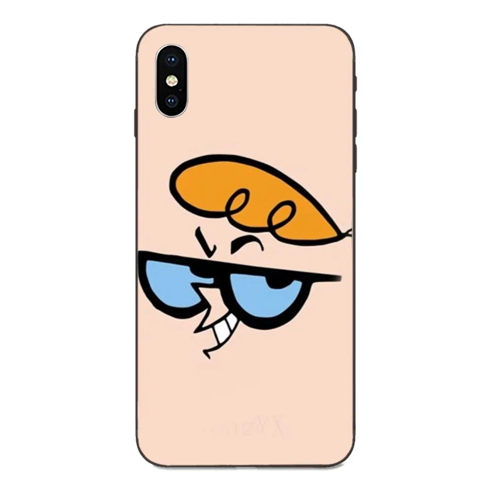 Красочный стиль для Apple IPhone X XS Max XR 4 4s 5 5S SE 6 6S 7 8 Plus аниме мультфильм Декстер лаборатория