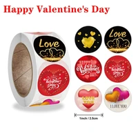 500pcsroll i love you heart thank you sealing labels happy valentines day sticker birthday party handmade tag favors decor