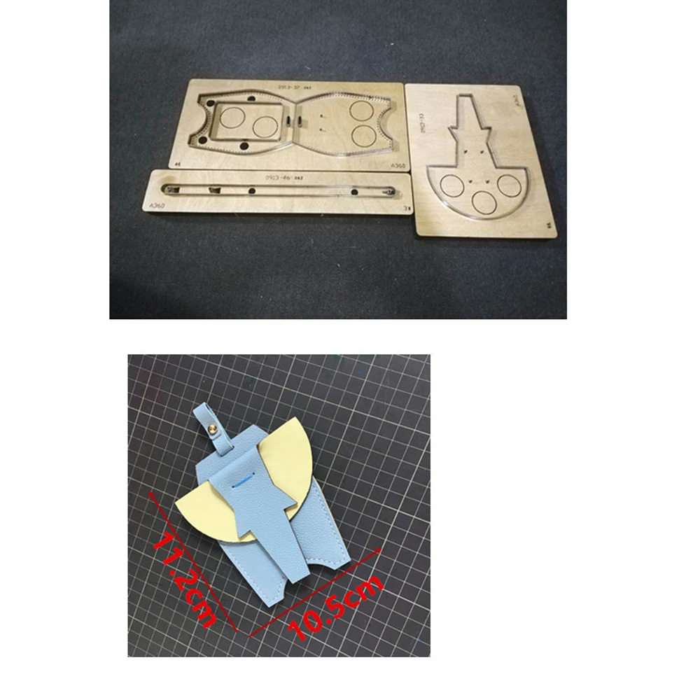 

DIY leather craft elephant cardholoder die cutting knife mold metal hollowed punch tool blade 11.2x10.5cm