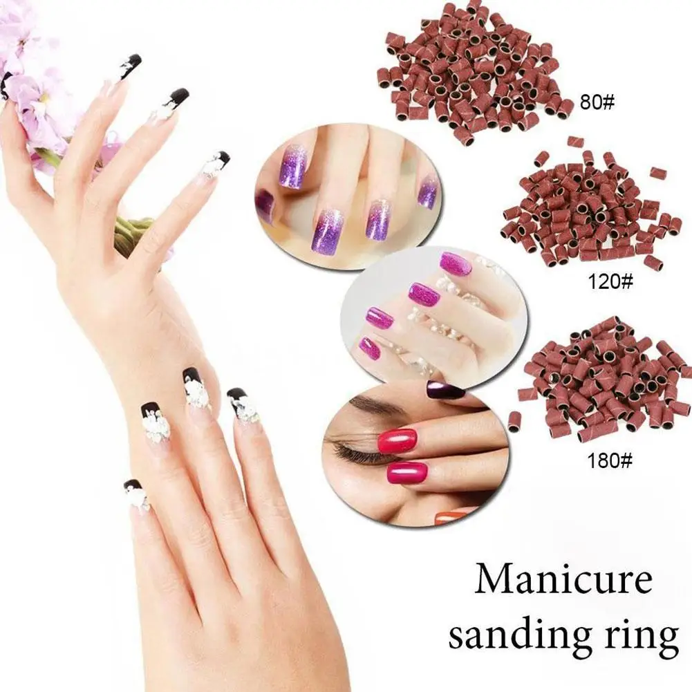 

Nail Polishing Tool Boxed Nail Art Sanding Bands 80/120/180 Grinding Sand Ring Nails Polish Remove Nail Polish Tools Manicure