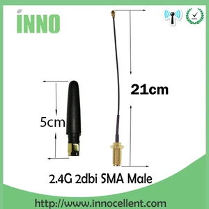 Антенна Wi-Fi 2,4 ГГц 2-3 дБи SMA папа 2,4 ГГц антенна 2,4 ГГц антенна беспроводной маршрутизатор + кабель PCI U.FL IPX отрезок