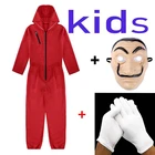 Детский костюм из сериала бумажный дом, костюм Сальвадора Дали для косплея и вечеринки на Хэллоуин, ограбительный костюм и маска для лица