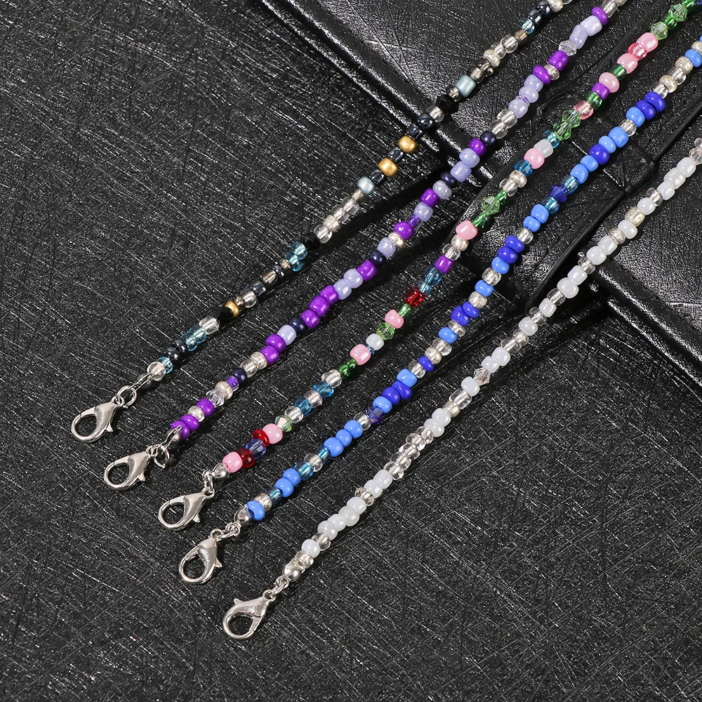 

New 50/70cm Fashion Anti-lost Acrylic Beaded Chain Face Mask Lanyards Reading Unisex Glasses Chain Neck Straps Mask Cord Holder
