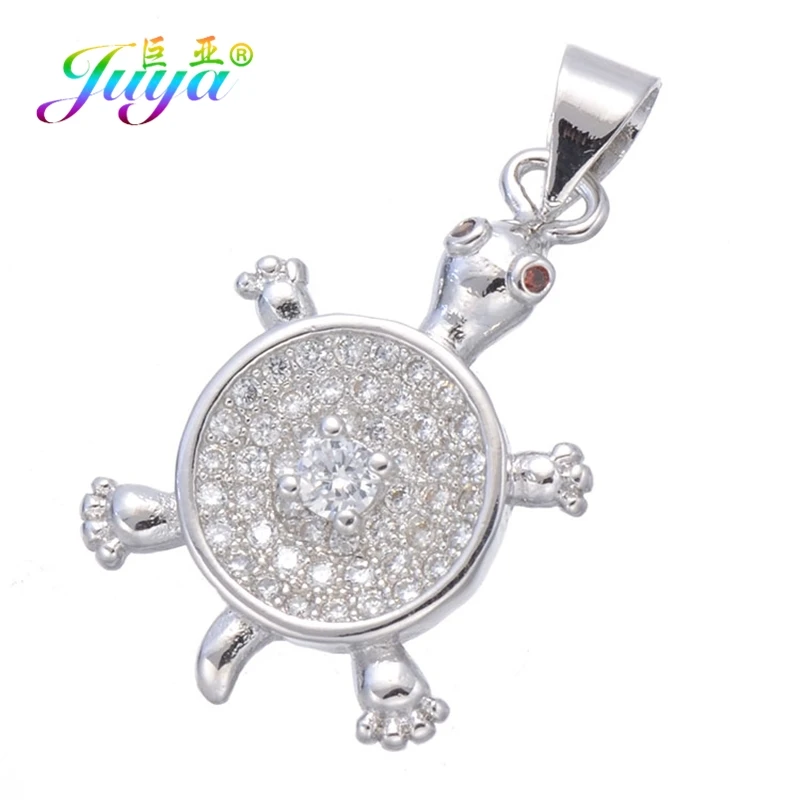 White Gold Juya DIY модные ювелирные принадлежности для подвесок золото/серебро/розовое золото крыло Эйфелева башня Ноги Бабочка черепаха украшения в виде слонов - Окраска металла: White Gold