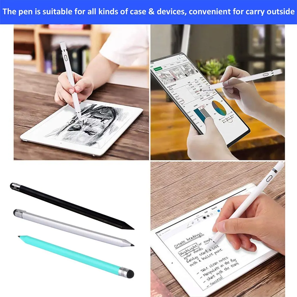

Universal Plastic Capacitive Pen Crystal Touch Screen Durable Stylus And Ball Point Pen For Tablet PC Phone