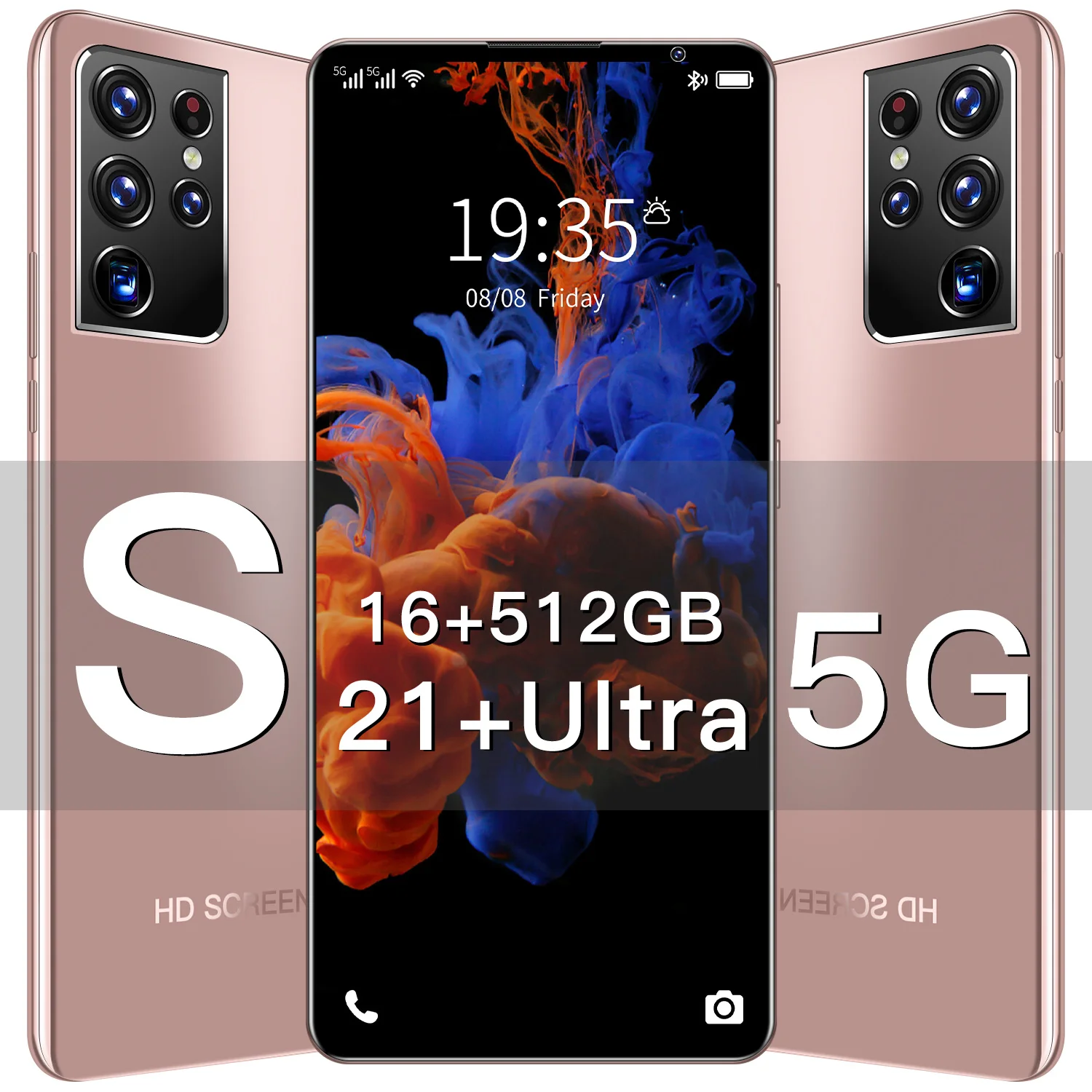 

Global Version S21+ Ultra 6.8 Inch Smartphone Android 10.0 16GB+512GB 24+48MP 10 Core Dual SIM Google GPS 5G Mobilephone