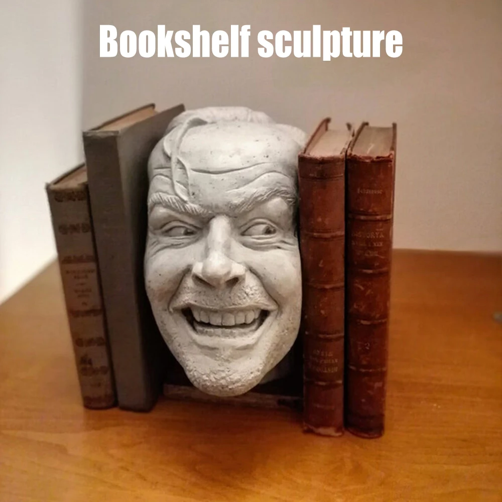 

Sculpture The Shining Bookend Library Hereâ€™s Johnny Sculpture Resin Book Shelf Home Decoration For Desktop Ornament Dekoration