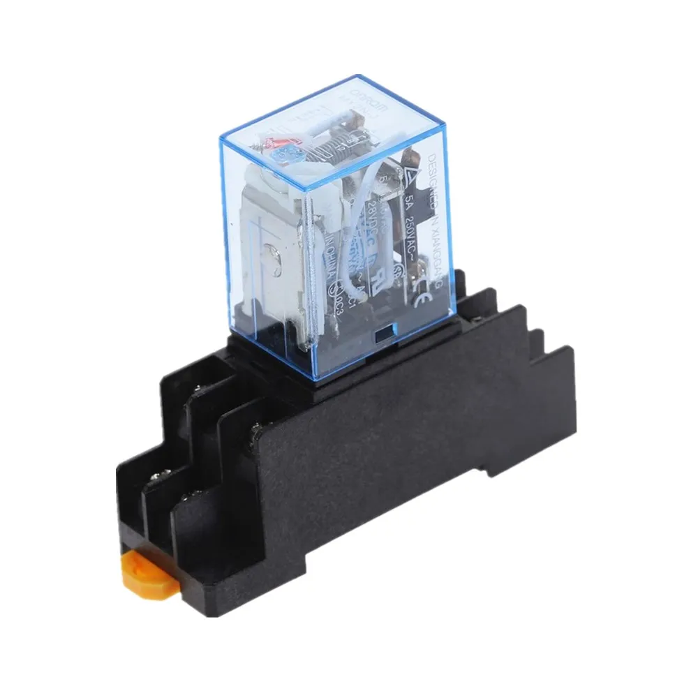 MY2N-J катушки DPDT электромагнитный Мощность реле постоянного тока 12V 24V / AC 110V 220V 8 Pin