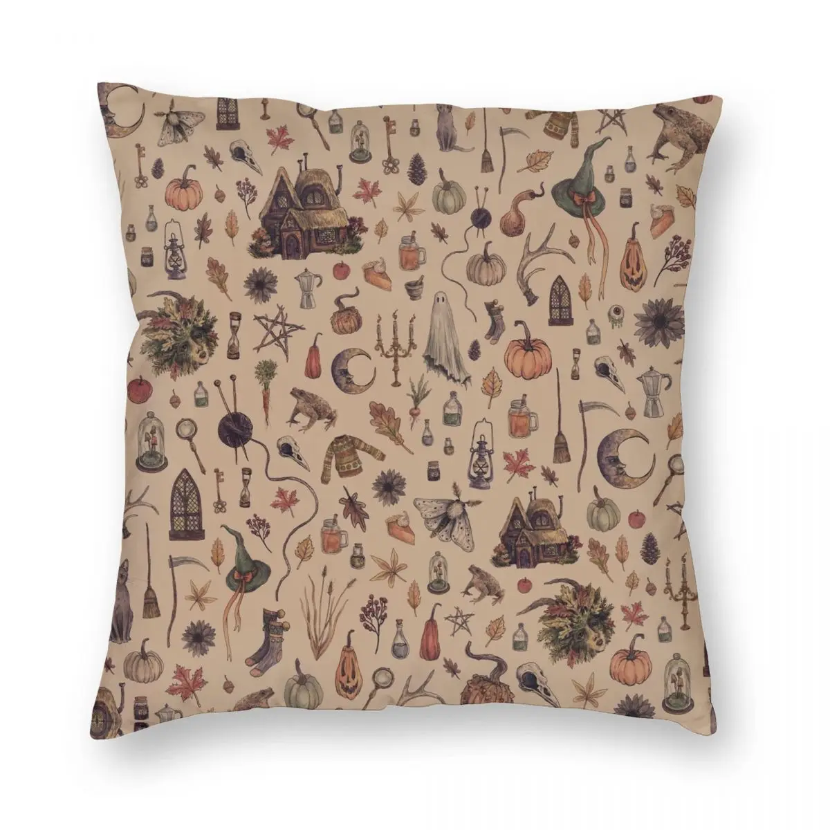 

Удобный коричневый Чехол для подушки в рустикальном стиле из полиэстера и льна