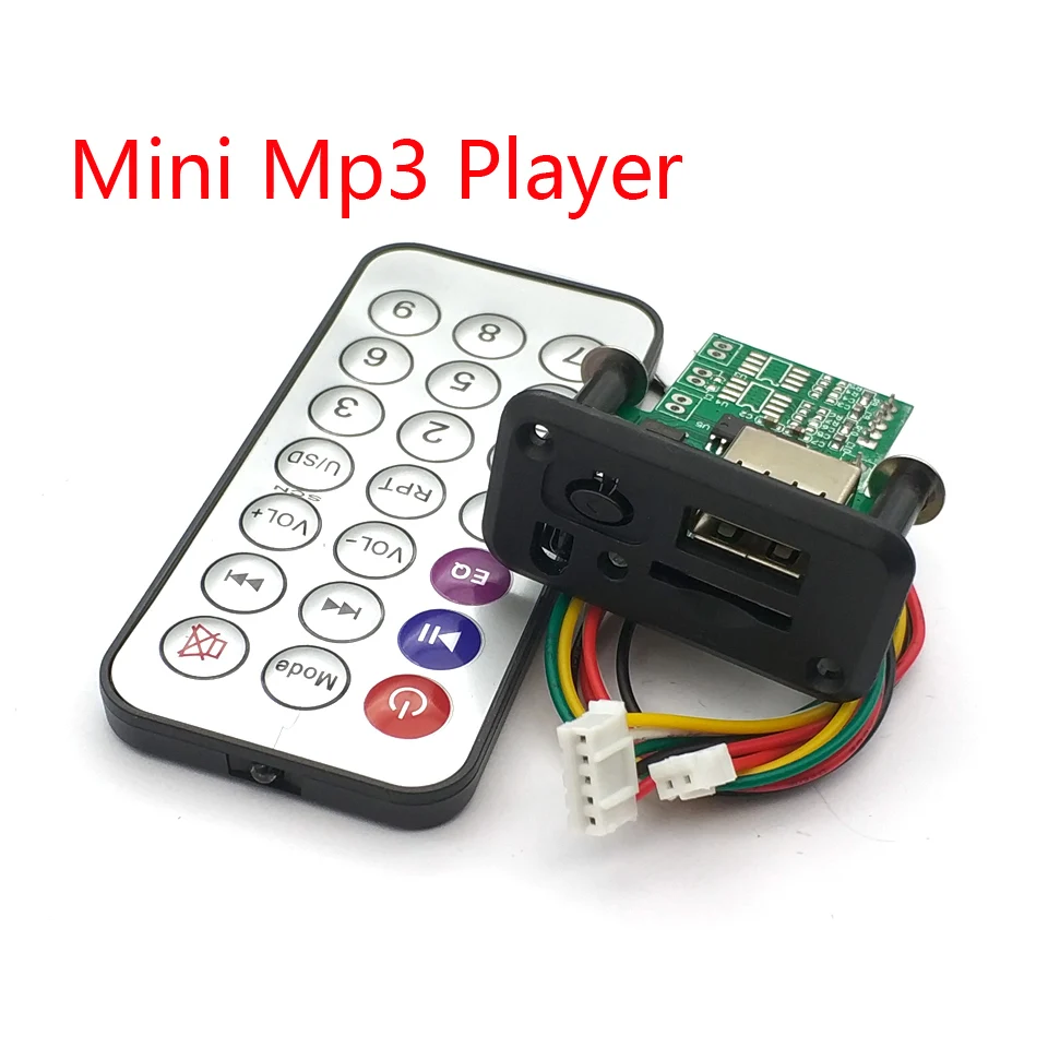 Автомобильный мини MP3 декодер 5 В/12 В плата USB TF U Disk Reader mp3 плеер усилитель с ИК