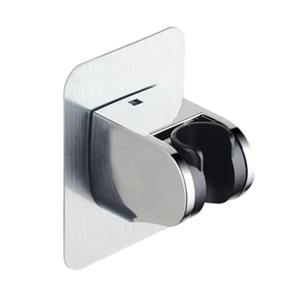 Регулируемый хромированный держатель для душевой лейки самоклеящийся кронштейн