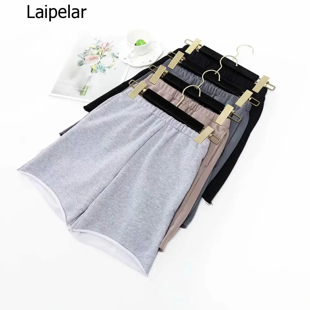 Шорты женские однотонные в стиле ретро с высокой талией и карманами | Женская