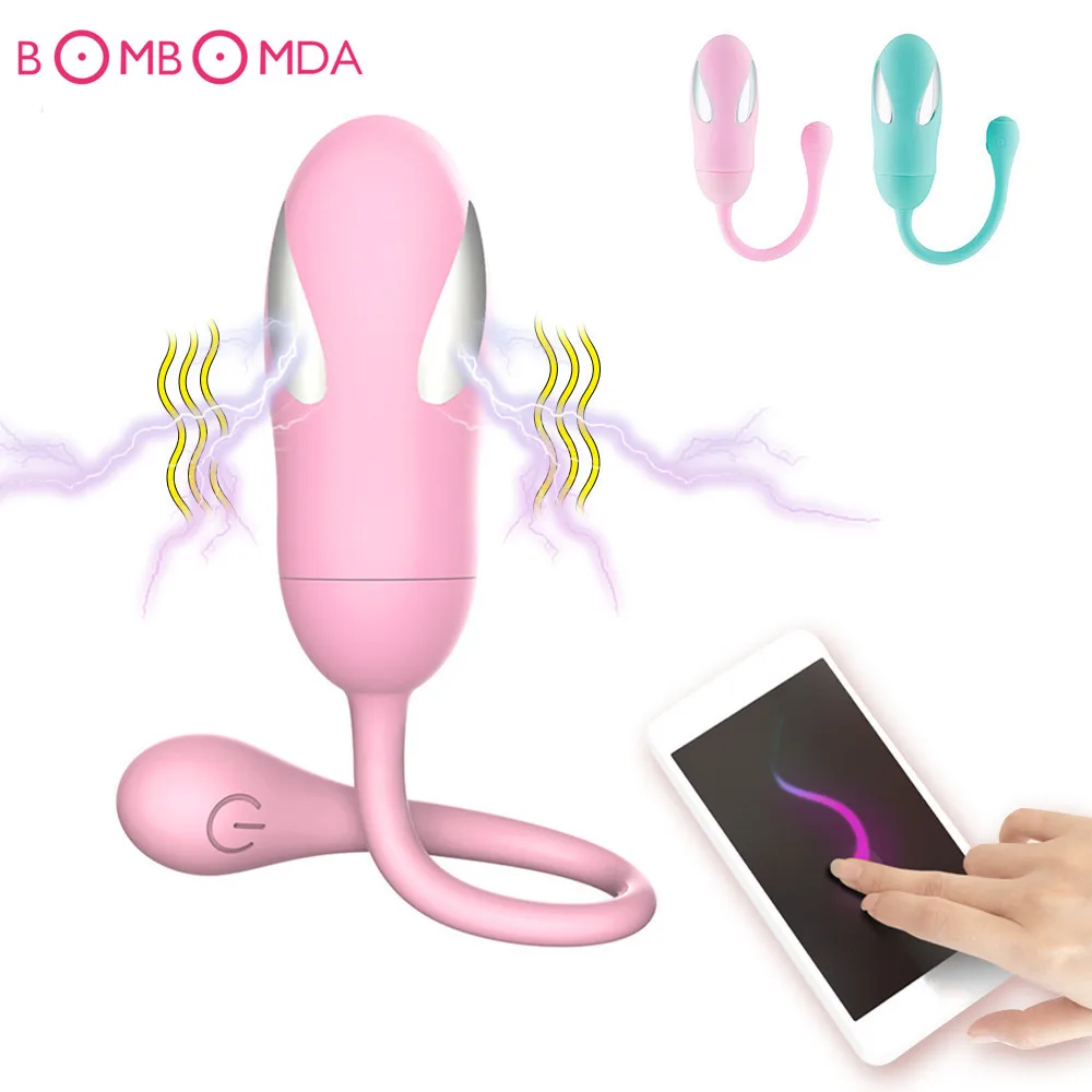 Электрический шок импульсные прыжки яйца приложение беспроводной пульт