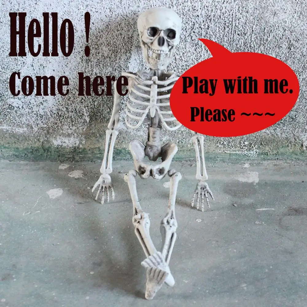 Шарнирное украшение в виде скелета для вечерние НКИ на Хэллоуин искусственное